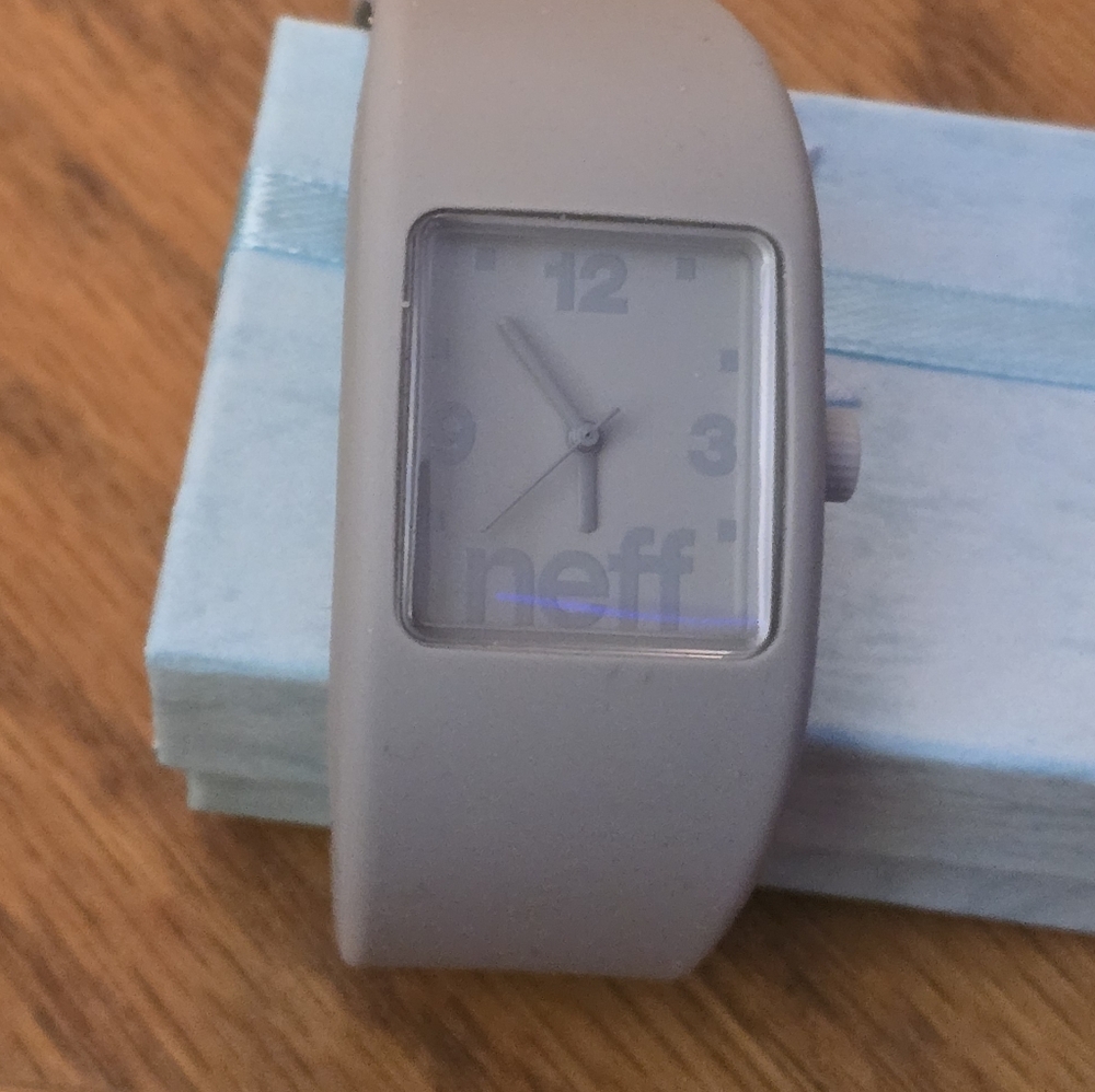 Neff bandit Unisex Silicone Flat Gray L/xl Band Simple Basic Clean Watch